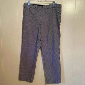 J. Jill Black & White Checked Woman’s Pull on Pants in Size 12.